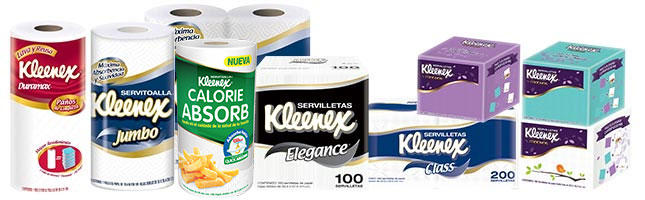 kleenex servilletas y servitoallas